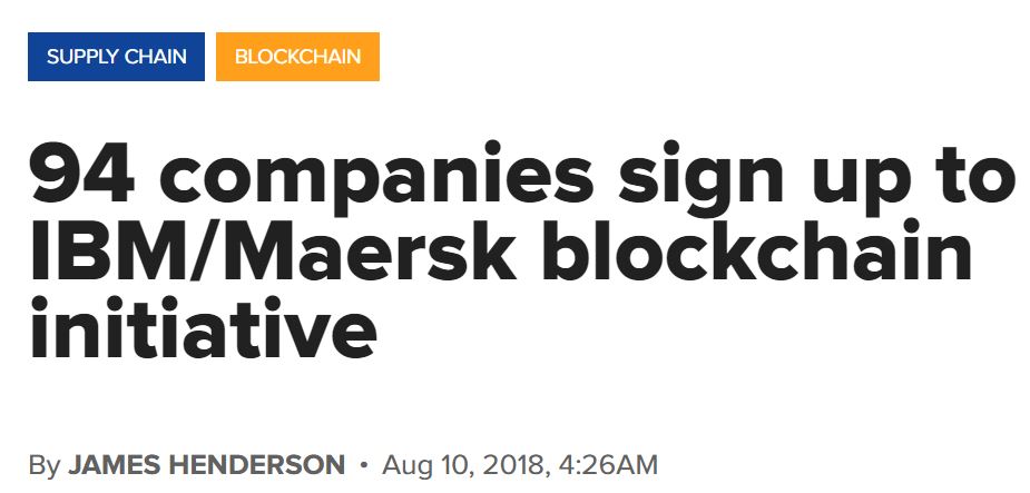 Maersk Você já ouviu falar de Blockchain?